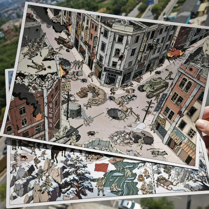 DIY mininature Scene Sticker ZJMY Vol. 1 Mountains & Rivers Memory, Years of War Battle of Shanghai Anti-Japanese Allied Forces - L 2
