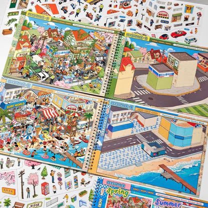 DIY miniature Scene Sticker ZIYI Four Seasons Collection Book Four Seasons Collection Book - L 8