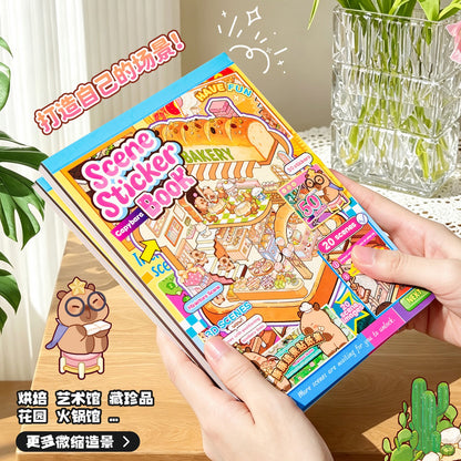 DIY miniature Scene Sticker ZIYI Capybara Collection Book - M 1
