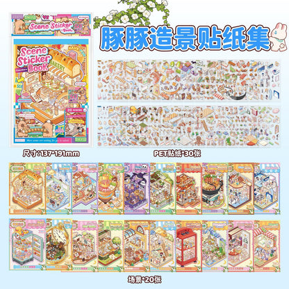 DIY miniature Scene Sticker ZIYI Capybara Collection Book - M 4