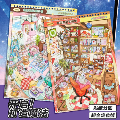 DIY miniature Scene Sticker ZIYI Dream Girl's Cottage N-Pack Set Collection book - L 4