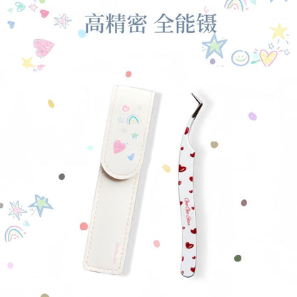 All-Purpose Tweezers Black Heart Red Heart Colorful Flower - S - JoyJollyCrafts