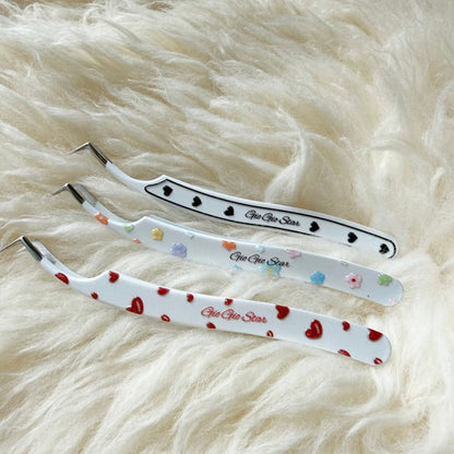 All-Purpose Tweezers Black Heart Red Heart Colorful Flower - S - JoyJollyCrafts