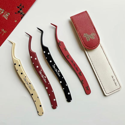 All-Purpose Tweezers Black Heart Red Heart Colorful Flower - S - JoyJollyCrafts