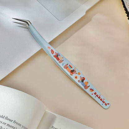 Animal Party Tweezers 2.0 Blue Dachshund Yellow Black Cat Cream Calico Cat Pink Bunny - S - JoyJollyCrafts