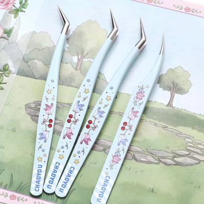 Blue Bird Tweezers Golden Feather Tweezers Dolphin Tweezers - S - JoyJollyCrafts