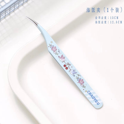 Blue Bird Tweezers Golden Feather Tweezers Dolphin Tweezers - S - JoyJollyCrafts