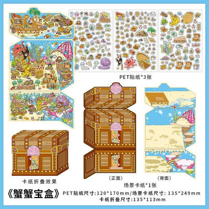 Boutique series Vol. 11 Castle Collection Hidden Valley Crab Treasure Box Underground Treasure - M - JoyJollyCrafts