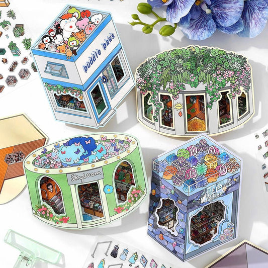 Boutique Series Vol. 18 Greenery Café Tailor Shop Dollhouse Stone Color Lab - L - JoyJollyCrafts