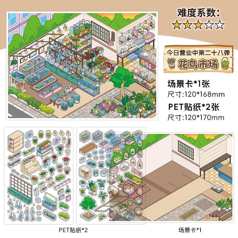 Boutique Series Vol. 28 Art Exhibition Courtyard Café Electronics City Flower & Bird Market - M - JoyJollyCrafts