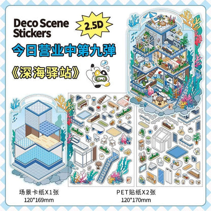 Boutique series Vol. 9 Garden Restaurant Deep Sea Outpost Starry Sky Inn Seaside Market - M - JoyJollyCrafts