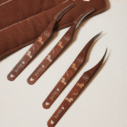 Brown Pony Curved Tip Tweezers - JoyJollyCrafts