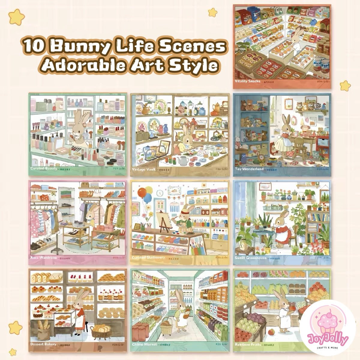 Bunny's Daily Life Collection Book - M - JoyJollyCrafts