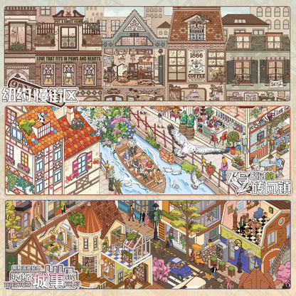 Chao You Special Oil Vol. 12 Birds Over Brick Town Human Interest Research Institute Miniature City Affairs New York Slow Block Eaveside Fireworks - L - JoyJollyCrafts