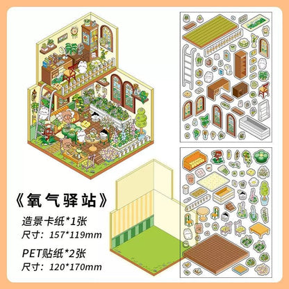 Cozy Room Series Vol. 1 Midnight Art Studio Lovely Attic Oxygen Station Starlight Bookshop - M - JoyJollyCrafts