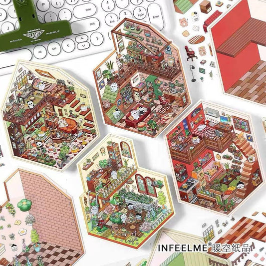 Cozy Room Series Vol. 1 Midnight Art Studio Lovely Attic Oxygen Station Starlight Bookshop - M - JoyJollyCrafts