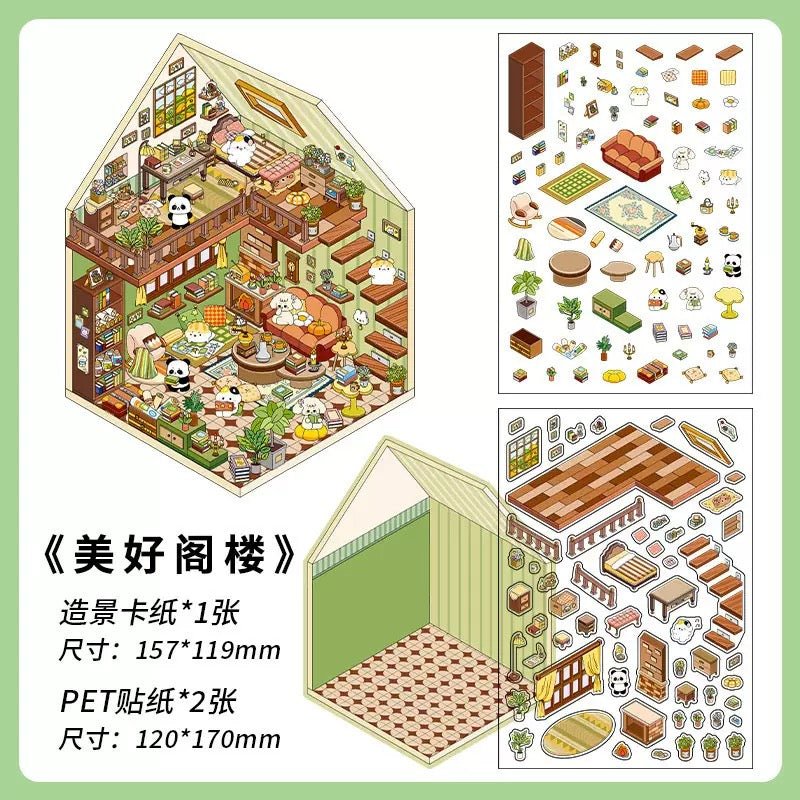 Cozy Room Series Vol. 1 Midnight Art Studio Lovely Attic Oxygen Station Starlight Bookshop - M - JoyJollyCrafts