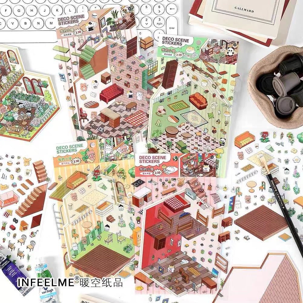 Cozy Room Series Vol. 1 Midnight Art Studio Lovely Attic Oxygen Station Starlight Bookshop - M - JoyJollyCrafts