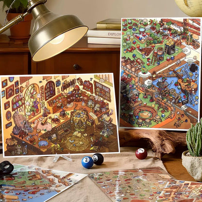 Cozy Room Series Vol. 12 Ruins Explorer Apocalypse Billiards - L - JoyJollyCrafts