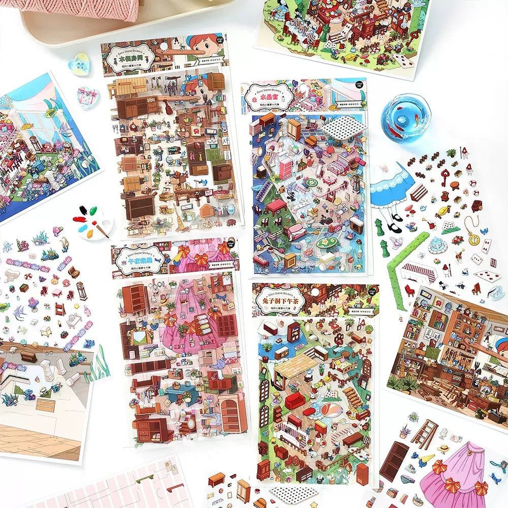 Cozy Room Series Vol. 16 Rabbit Hole Tea Midnight Tailor Crystal Palace Puppet Room - M - JoyJollyCrafts
