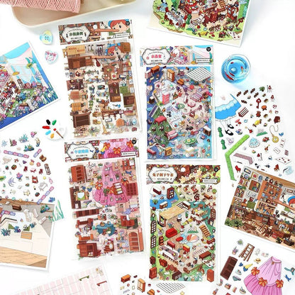 Cozy Room Series Vol. 16 Rabbit Hole Tea Midnight Tailor Crystal Palace Puppet Room - M - JoyJollyCrafts