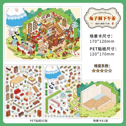 Cozy Room Series Vol. 16 Rabbit Hole Tea Midnight Tailor Crystal Palace Puppet Room - M - JoyJollyCrafts