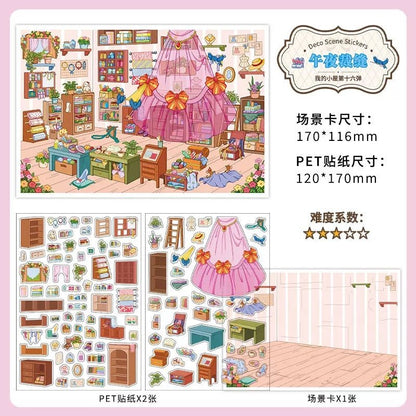 Cozy Room Series Vol. 16 Rabbit Hole Tea Midnight Tailor Crystal Palace Puppet Room - M - JoyJollyCrafts
