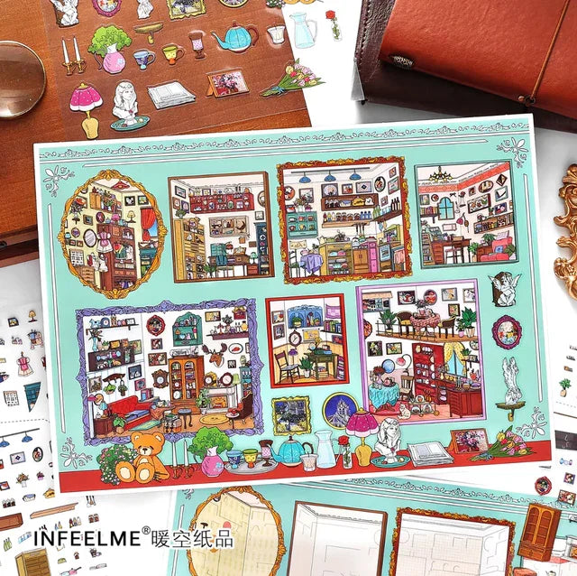 Cozy Room Series Vol. 26 Framed Art Room Storage Cabinet - L - JoyJollyCrafts