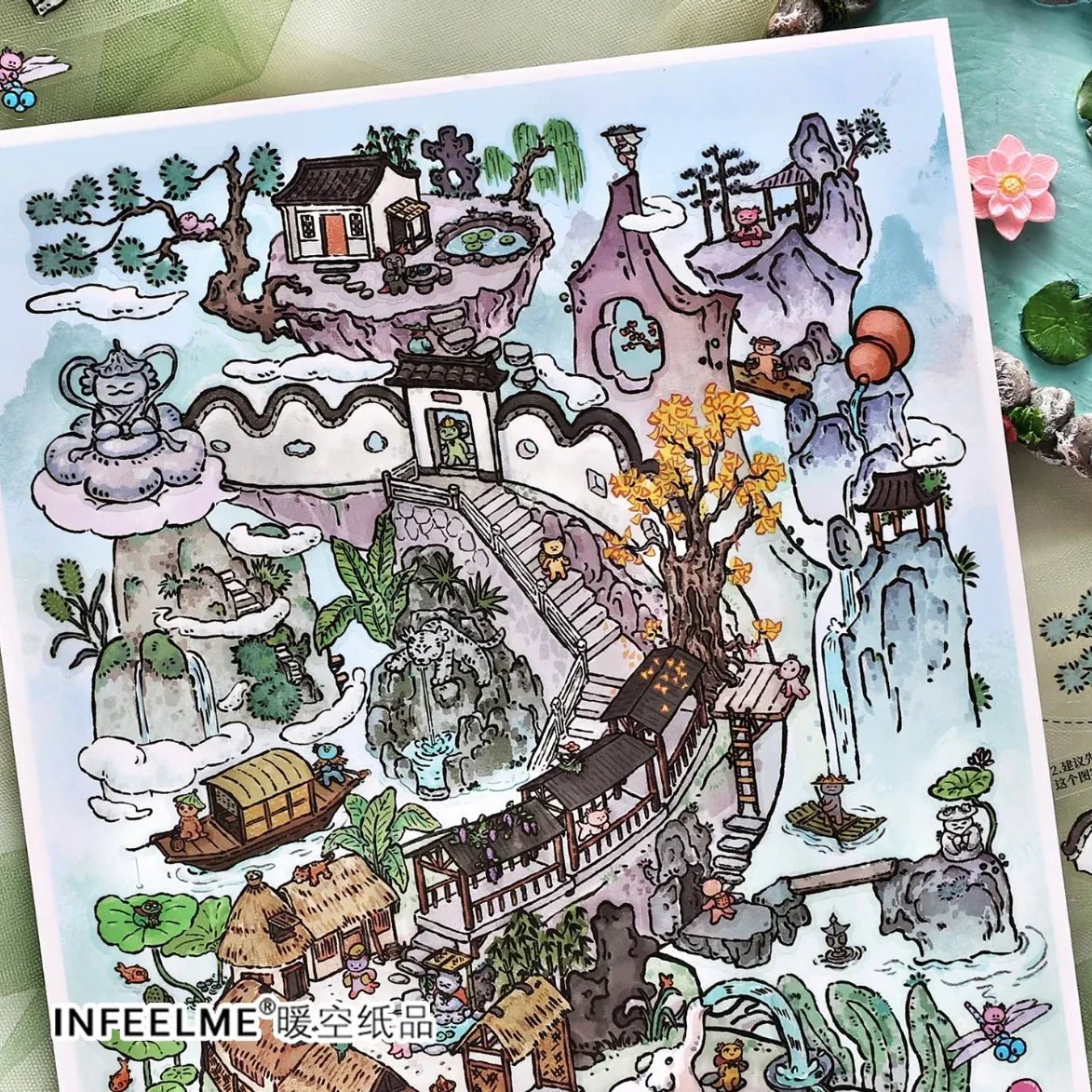 Cozy Room Series Vol. 31 Salamander Spirit Realm Otter Island - L - JoyJollyCrafts