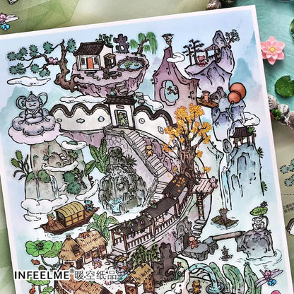 Cozy Room Series Vol. 31 Salamander Spirit Realm Otter Island - L - JoyJollyCrafts