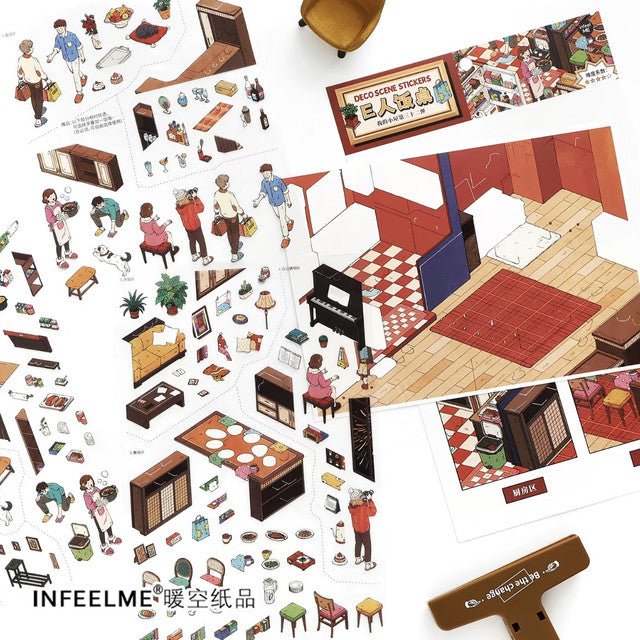 Cozy Room Series Vol. 32 Extrovert Dining Table Introvert Corner - L - JoyJollyCrafts