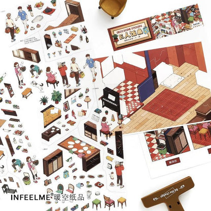 Cozy Room Series Vol. 32 Extrovert Dining Table Introvert Corner - L - JoyJollyCrafts