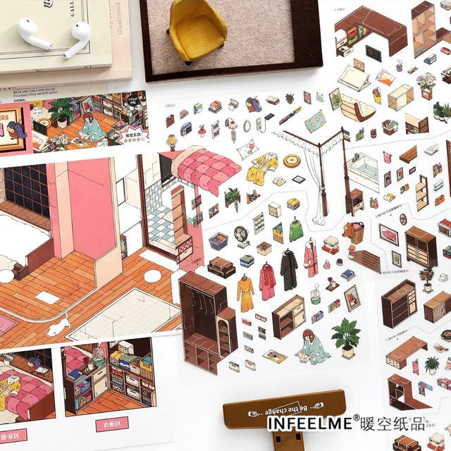 Cozy Room Series Vol. 32 Extrovert Dining Table Introvert Corner - L - JoyJollyCrafts