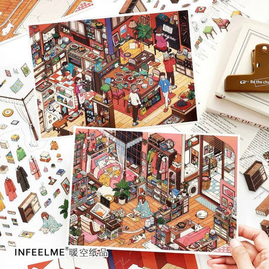 Cozy Room Series Vol. 32 Extrovert Dining Table Introvert Corner - L - JoyJollyCrafts