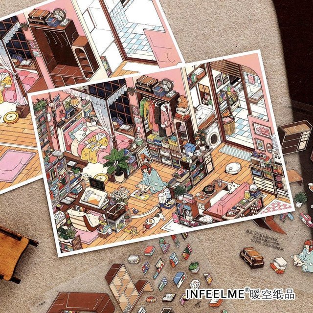 Cozy Room Series Vol. 32 Extrovert Dining Table Introvert Corner - L - JoyJollyCrafts