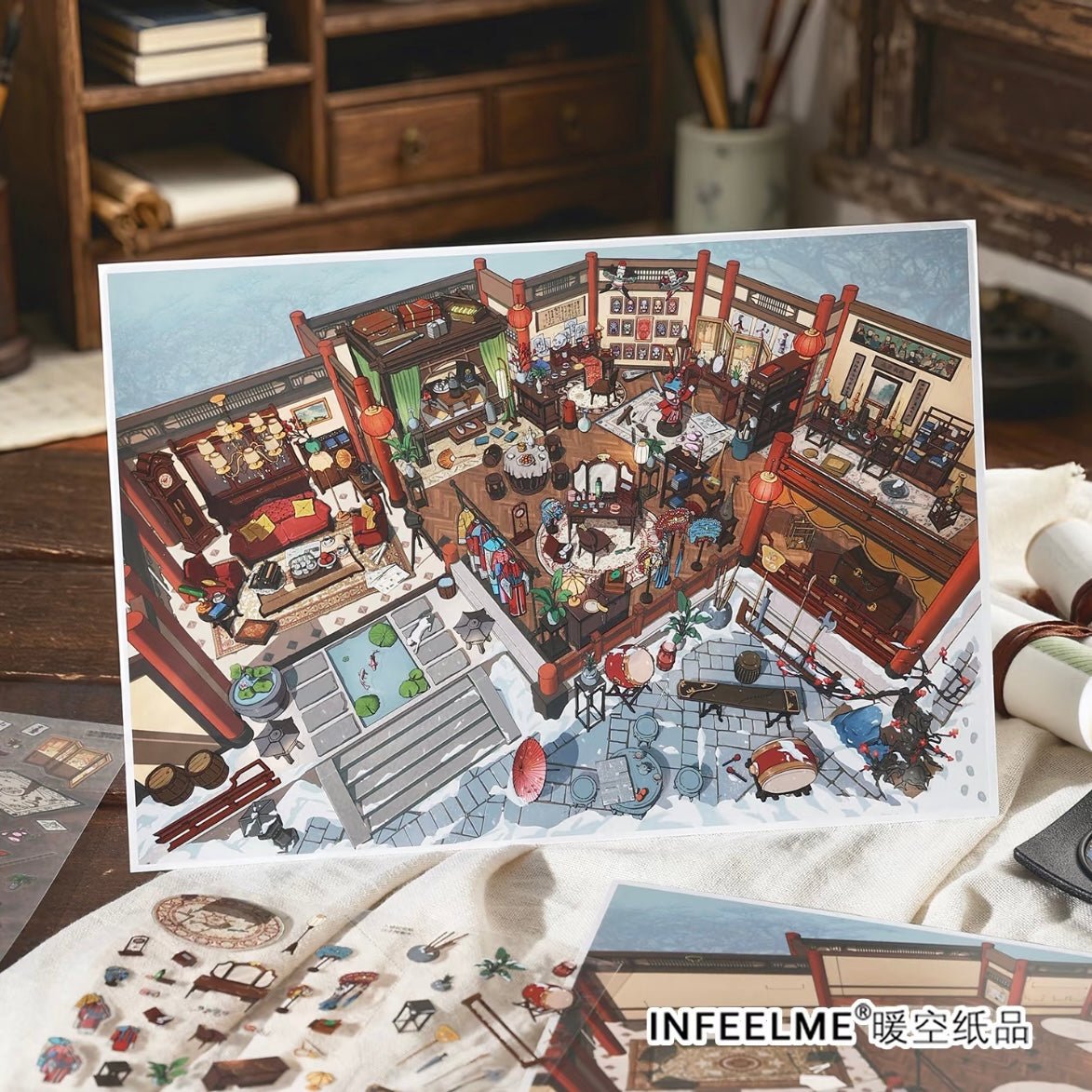 Cozy Room Series Vol. 33 Beast-Mask Craftsman Peking Opera Troupe Master - L - JoyJollyCrafts