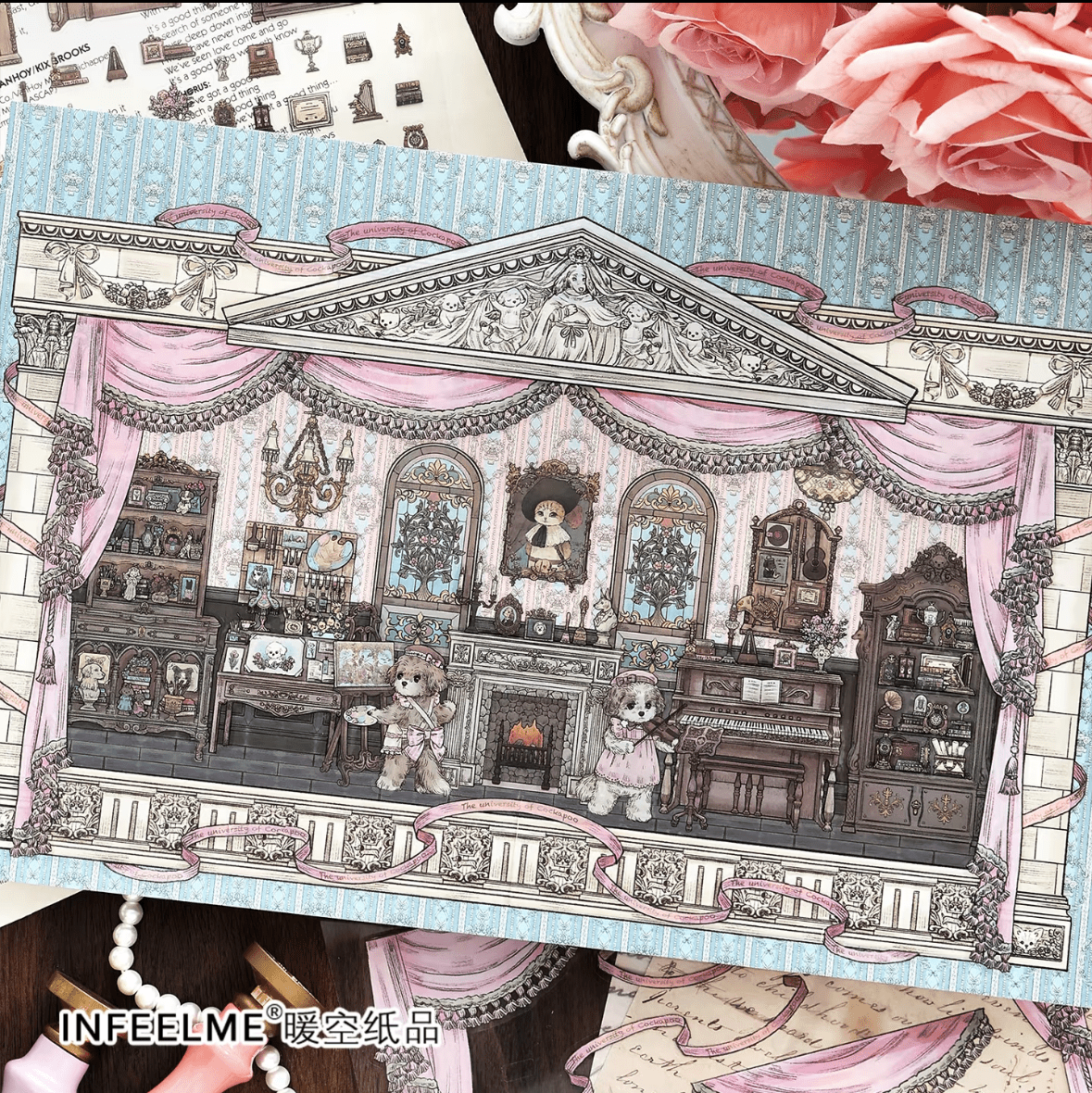 Cozy Room Series Vol. 34 Kitten Magic House Puppy Artist - L - JoyJollyCrafts