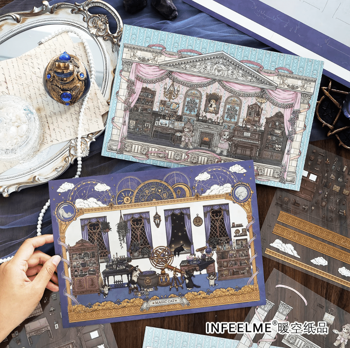 Cozy Room Series Vol. 34 Kitten Magic House Puppy Artist - L - JoyJollyCrafts