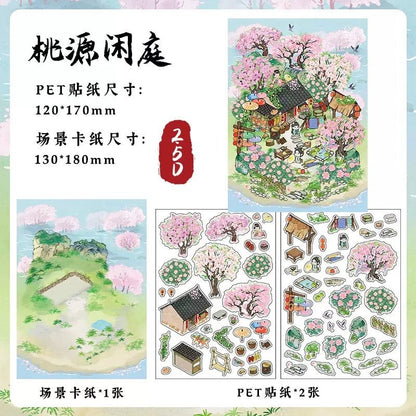 Cozy Room Series Vol. 4 Return to the Fields Peach Garden Court Lakeside Villa Creekside Retreat - M - JoyJollyCrafts
