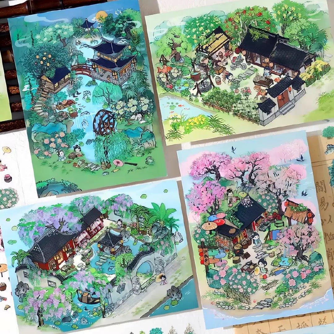 Cozy Room Series Vol. 4 Return to the Fields Peach Garden Court Lakeside Villa Creekside Retreat - M - JoyJollyCrafts