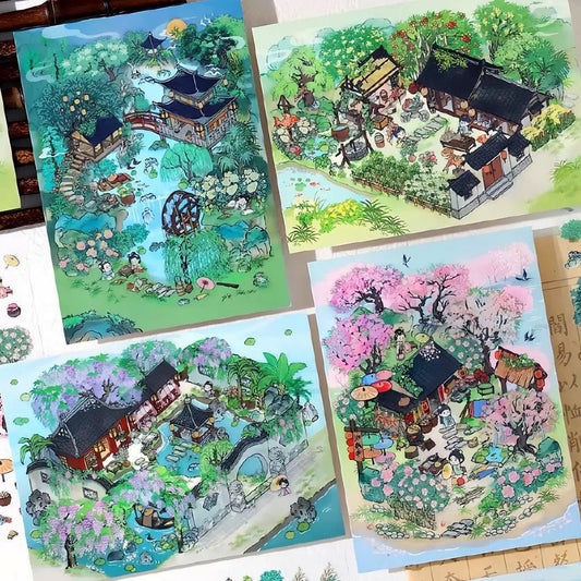 Cozy Room Series Vol. 4 Return to the Fields Peach Garden Court Lakeside Villa Creekside Retreat - M - JoyJollyCrafts