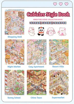 Cubicle scene sticker collection book 1 book - L - JoyJollyCrafts