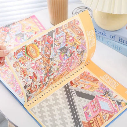 Cubicle scene sticker collection book 1 book - L - JoyJollyCrafts