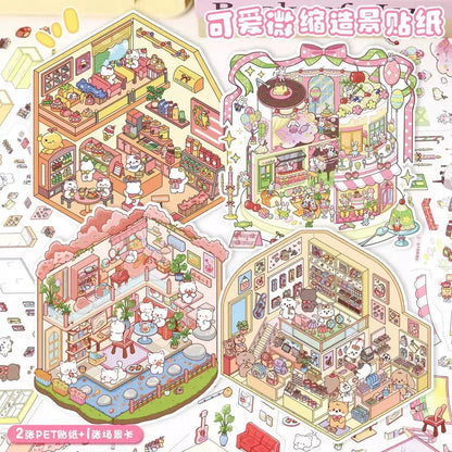 Cute Fun Series Happy Afternoon Tea Meow Little House Stationery Store Cherry Party - M - JoyJollyCrafts