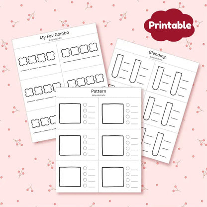 Digital Download ｜ Coloring practice workbook Sheets - Basic - JoyJollyCrafts