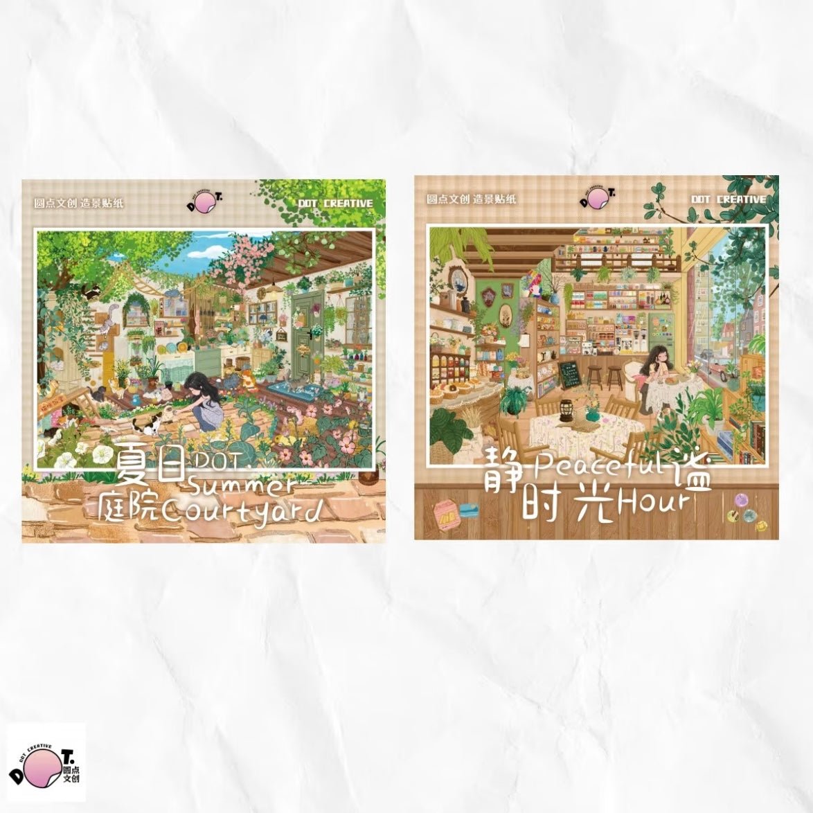 DOT CREATIVE Vol. 5 Afternoon Garden at Rose Manor / Quiet Moments / Summer Courtyard - L - JoyJollyCrafts