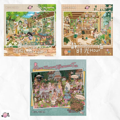DOT CREATIVE Vol. 5 Afternoon Garden at Rose Manor / Quiet Moments / Summer Courtyard - L - JoyJollyCrafts