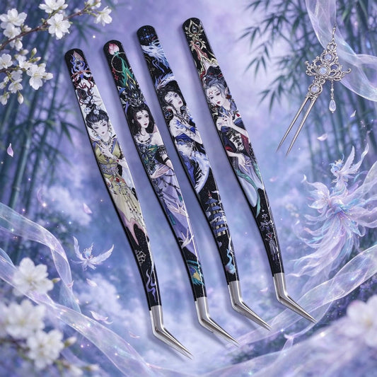 Dream Fold 1.0 Tweezers Kang Star – Golden Feather Tweezers / Kang Star- Dolphin-Style Tweezers - JoyJollyCrafts