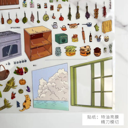 Enjoy Leisure TIme Vol. 4 Colorful Western Kitchen Tuantuan Tailor Shop Doll's Little Abode - L - JoyJollyCrafts