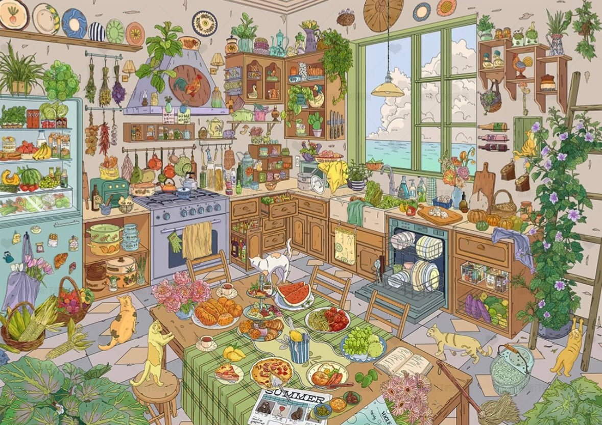 Enjoy Leisure TIme Vol. 4 Colorful Western Kitchen Tuantuan Tailor Shop Doll's Little Abode - L - JoyJollyCrafts